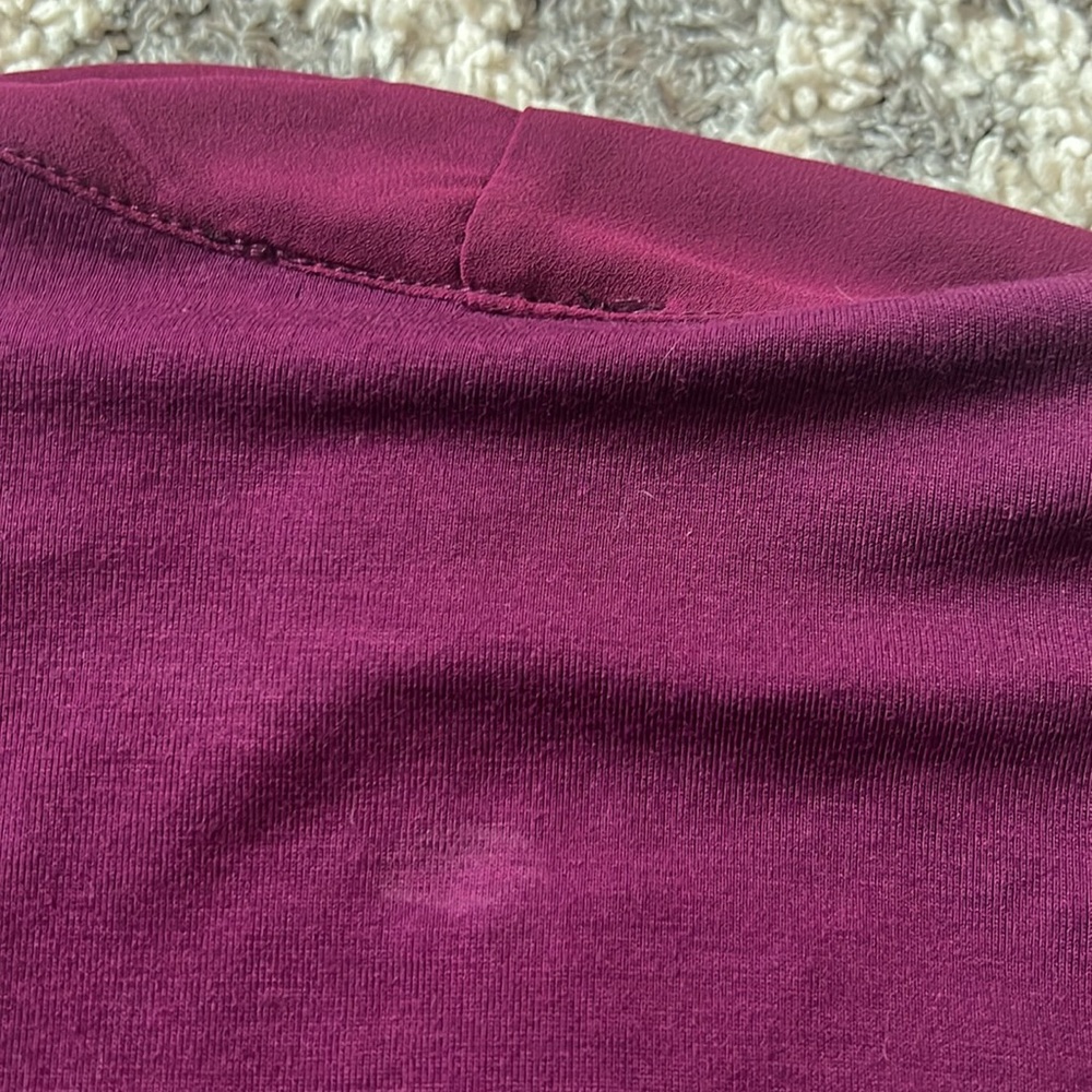 Forever 21 faux-wrap surplice top, berry, size L GUC! - Picture 6 of 6